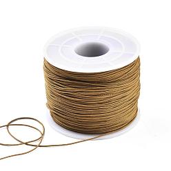 Camel Polyester Cords, Camel, 0.5~0.6mm, about 131.23~142.16 yards(120~130m)/roll