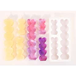 Heart DIY Candle Silicone Molds, for Candle Making, Heart, 15x7x2.1cm, Inner Diameter: 5.1~13.8x2.4~3.2cm