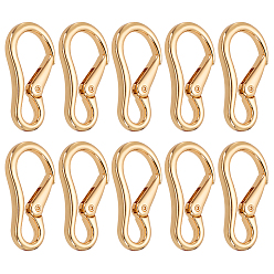 Light Gold 10шт. сплав пружинных затворных колец, золотой свет, 53x28x6 мм