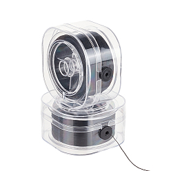 Черный 2 накатывает эластичную нить, для изготовления ювелирных изделий DIY, круглые, чёрные, 0.3 мм, около 109.36 ярдов (100 м) / рулон