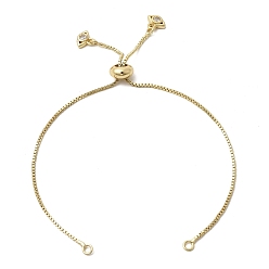 Настоящее золото 18K 1мм латунная цепочка-слайдер для изготовления браслетов, с прозрачными подвесками в виде глаз из кубического циркония, стойки покрытие, долговечный, без свинца и без кадмия, реальный 18 k позолоченный, 8.98 дюйм (22.8 см), отверстие : 2 мм