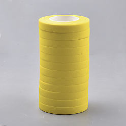 Желтый Сморщенный рулон бумаги, для украшения вечеринки, желтые, 12 мм, около 30 ярдов / рулон, 12 рулоны / группа