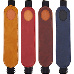 (52) Непрозрачная лаванда 4 шт. 4 цветной чехол из искусственной кожи для ручки, прямоугольные, разноцветные, 170x40x1~2.5 мм, 1 шт / цвет