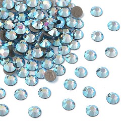 60000 200 Aquamarine AB Камни preciosa® crystal hotfix с плоской основой, чешский хрусталь, круглый(438 11 612 шатон роза вива 12 ®), 60000 200 аквамарин ab, ss 8 (2.3~2.5 мм)