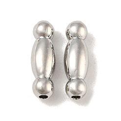 Platinum Brass Beads, Cadmium Free & Nickel Free & Lead Free, dual sphere ball, Platinum, 8mm, Hole: 0.6mm