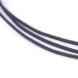 Black Braided Nylon Thread, Chinese Knotting Cord Beading Cord for Beading Jewelry Making, Black, 0.8mm, about 100yards/roll