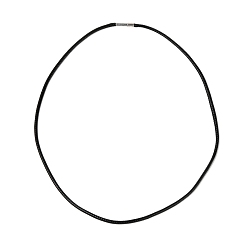 Черный Аксессуары для изготовления вощеного ожерелья, со штыковыми застежками из платиновой латуни, чёрные, 56x0.3 см