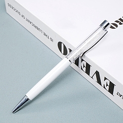 Хрусталь Натуральный кварцевый кристалл на верхней части шариковых ручек, шариковая ручка из алюминиевого сплава, 140 мм