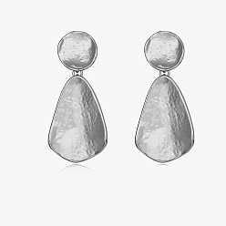 Платина Латунные качают серьги, слеза, платина, 46x22 мм