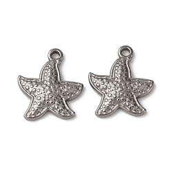 Морская звезда Океан 304 подвески из нержавеющей стали, анти-тускнение, морская звезда, 16.5x14.5x2.5 мм, отверстие : 1.6 мм