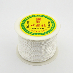 Weiß Runde saite Polyester Kordel, weiß, 3 mm, ca. 30.62 Yards (28 m)/Rolle