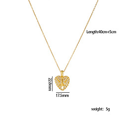 Wing Brass Micro Pave Cubic Zirconia Openable Blank Locket Pendant Necklaces for Engraved Name, with 304 Stainless Steel Chains, Golden, Wing, 15.75 inch(40cm), Pendant: 22.8x17.5mm