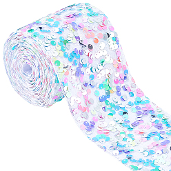 Разноцветный 4 лента из полиэстера в ярдах, с блестка, аксессуары для одежды, красочный, 3 дюйм (75 мм)