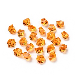 Orange Irregular-shape Acrylic Rhinestone, Artificial Ice Gems for Vase Fillers Home Decorations, Orange, 21x16x13.5~14mm, about 600pcs/kg