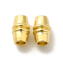 Real 24K Gold Plated Brass Bead, Cadmium Free & Lead Free, Long-Lasting Plated, Barrel, Real 24K Gold Plated, 6x4mm, Hole: 2mm