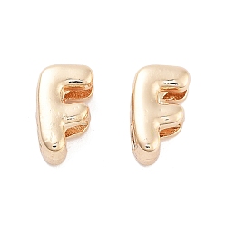 Letter F Стойки подвески обшивки сплава, без кадмия и без свинца, гальванический никель, золотой свет, Буква F, 9.5x5x4 мм, отверстие : 1.5x2.5 мм