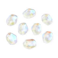 Crystal Glass Rhinestone Cabochons, Nail Art Decoration Accessories, Nuggets, Crystal, 10x8x3.5mm