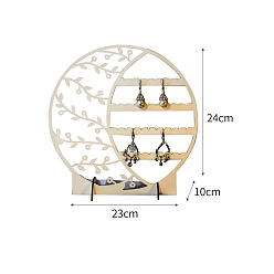 Antique White Wood Display Rack, for Jewerly Display, Round, Antique White, Finish Product: 23x10x24cm