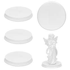 Белый Круглые деревянные подставки для демонстрации шасси, для дисплея модели игрушки, белые, 9.4~10.1x1.2 см