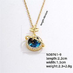 Planet Стильные полые латунные и смоляные подвески на каждый день и для вечеринок, золотые, планета, 15.75 дюйм (40 см)