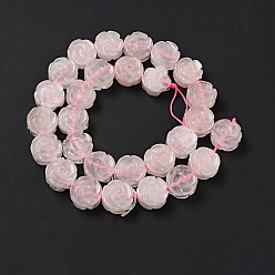 Rose Quartz Natural Rose Quartz Beads Strands, Rose, 14x6mm, Hole: 1.2mm, about 28pcs/strand, 15.16''(38.5cm)