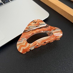 Оранжевый Акриловые заколки для волос на когтях, для женщин девушек, вентилятор, оранжевые, 45x84 мм