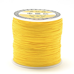 Gold Nylon Thread, Chinese Knotting Cord, Gold, 0.8mm, about 109.36 yards(100m)/roll