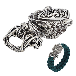 Античное Серебро 1застежки-скобы из латуни для ПК, античное серебро, 44x23x12 мм, отверстие : 7x11 мм