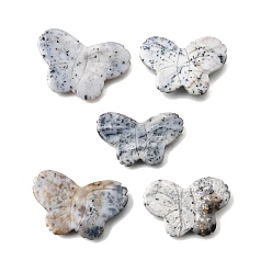Натуральный Агат Резные бусины из натурального агата, бабочка, вертикально пробуренный, 23.5x37x45 мм, отверстие : 0.8 мм