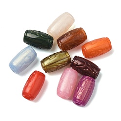 Column Акриловые бусины из платиск, граненые, колонка, 13x7.5 мм, отверстие : 3 мм