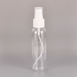 Clear 60ml PET Plastic Portable Spray Bottle, Refillable Mist Pump, Perfume Atomizer, Clear, 13x3.2cm, Capacity: about 60ml(2.02 fl. oz)