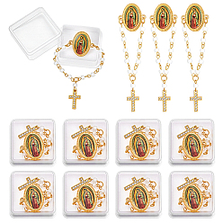 Золотой 12Овальная брошь-подвеска из сплава и АБС-пластика с крестом Богоматери Гваделупской и богини., изысканная булавка на лацкан, золотые, 100 мм