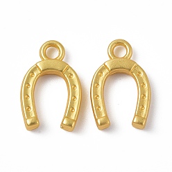 Матовый Золотой Цвет Стойки подвески обшивки сплава, без кадмия, без свинца и без никеля, подкова очарование, матовый золотой цвет, 14.5x9.5x2.5 мм, отверстие : 1.8 мм