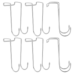 Платина 6шт. железные крючки-вешалки, платина, 70x98.5x155 мм
