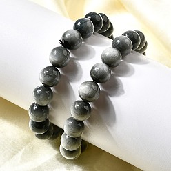 Орлиный Глаз Камень Браслеты из круглых бусин с натуральным орлиным глазом класса АА для женщин, бусины : 10 мм, внутренний диаметр: 2-1/8 дюйм (5.4 см)
