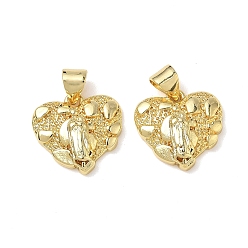 Сердце Латунь прелести, без свинца и без кадмия, долговечный, стойки покрытие, Дева Мария, сердце, 14.5x15x4 мм, отверстие : 5x3 мм
