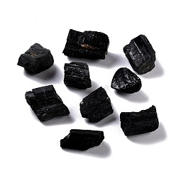 Tourmaline Rough Raw Natural Black Tourmaline Beads, for Tumbling, Decoration, Polishing, Wire Wrapping, Wicca & Reiki Crystal Healing, Nuggets, 36~56x24~36x18~29mm, 6~13Pcs/box