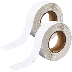 Белый Ремонт порванной аппликации из бумажной мишени, квадратный, белые, наклейки: 22x22 мм, 1000шт / рулон