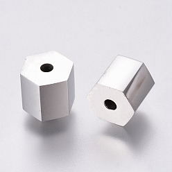 Stainless Steel Color 304 Stainless Steel Beads, Faceted, Column, Stainless Steel Color, 8x8mm, Hole: 2mm