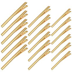 Golden Eisen Flach Alligator Haarspange Zubehör, diy Haar-Accessoires machen, golden, 46x8 mm, 57x8.5 mm, 60x18x12 mm, 60 Stück / Set