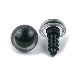 Серый Пластиковые глаза куклы, ремесленные защитные глаза, с распоркой, для изготовления кукол, полукруглый, серые, 14 мм