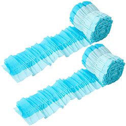 Светло-Синий Рулон крепированной бумаги, для украшения фона на день рождения, свадьбу, голубой, 70x0.5 мм, 3 м / рулон