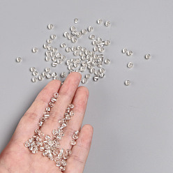 White 6/0 Glass Seed Beads, Silver Lined Round Hole, Round, White, 4mm, Hole: 1.5mm, about 6639 pcs/pound