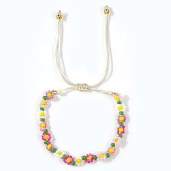 Желтая Старая Ткань  Браслеты ручной работы из пластиковых бусин., плетеные браслеты из нейлонового шнура для женщин, цветок, старое кружево, 11.02 дюйм (28 см)