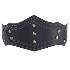 Черный Кожаные повязки на голову, аксессуары для волос для женщин, чёрные, 557x115x5.5 мм