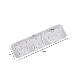 Бабочка Форма бабочки зыбучие пески DIY силуэт силиконовая форма, формы для встряхивания, формы для литья смолы, для уф-смолы, изготовление изделий из эпоксидной смолы, бабочка, 165x50 мм, внутренний диаметр: 31~53 мм