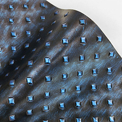 Королевский синий Ткань из искусственной кожи с тиснением и квадратным узором, для поделок из кожи, аксессуары для изготовления сумок, королевский синий, 30x135 см