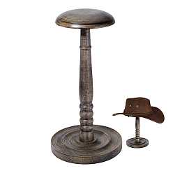 Coffee Wood Dome Shaped Stem Hat Rack, for Hat Holder, Coffee, 165x330mm