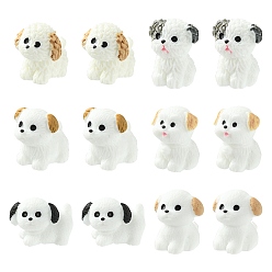 Mixed Color Miniature Ornaments, Dog, Micro Landscape Home Dollhouse Accessories, Pretending Prop Decorations, Mixed Color, 14.5~18.5x10~18x14.5~19mm, 60pcs/set