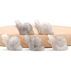 Натуральный Агат Резные фигурки целебных улиток из натурального агата, Украшения из камня с энергией Рейки, 18x26 мм